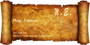 Mag Emese névjegykártya
